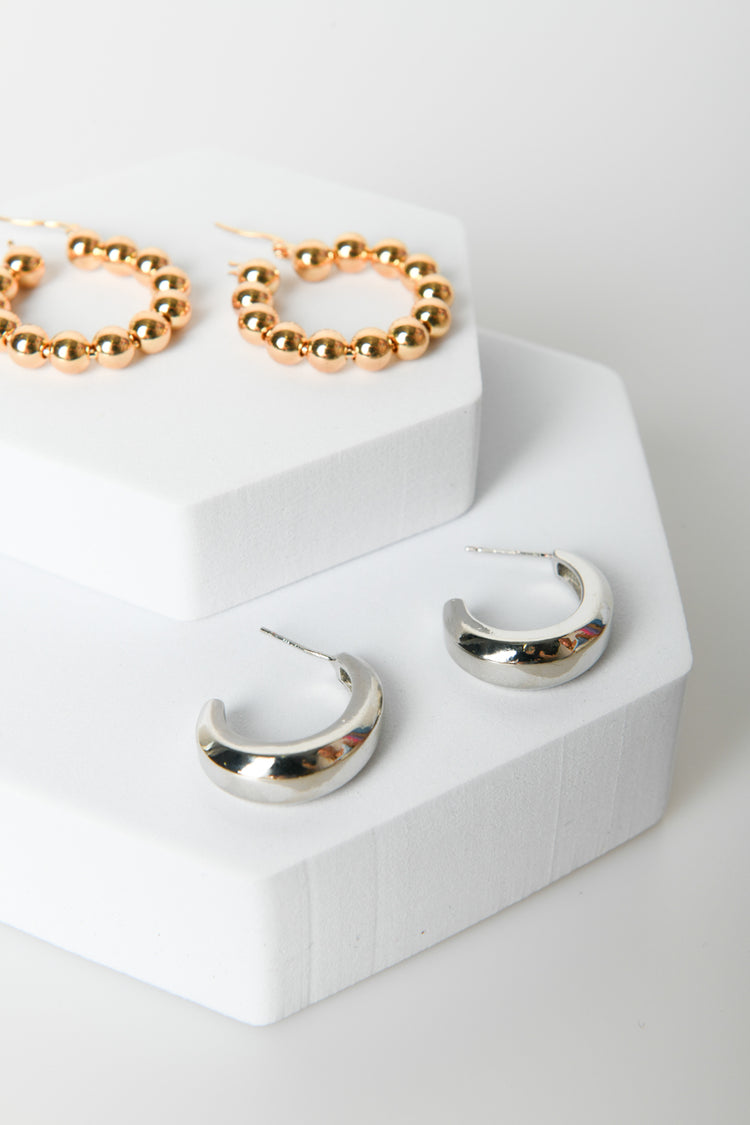 Set da due paia di orecchini a cerchio