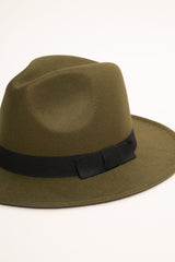 Cappello a falda larga verde