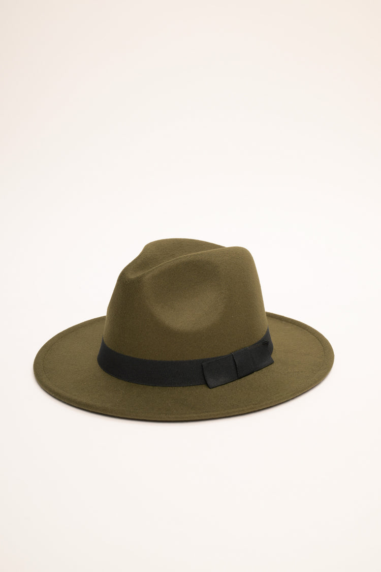 Cappello a falda larga verde
