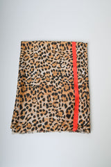 Sciarpa a stampa animalier con striscia