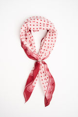 Foulard con pois e fiocchi multicolor