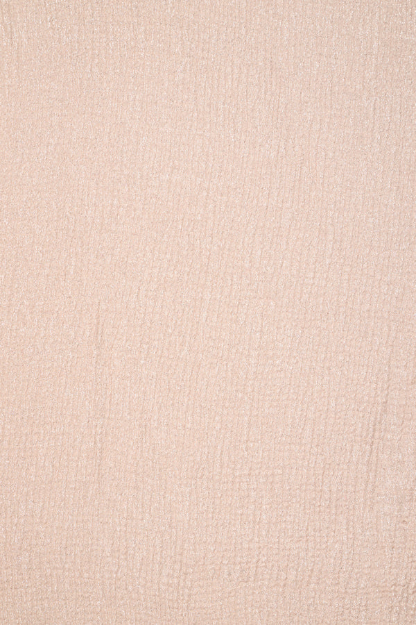 Sciarpa effetto stropicciato con frange rosa