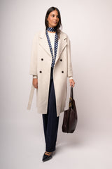 Cappotto lungo doppio petto misto lana