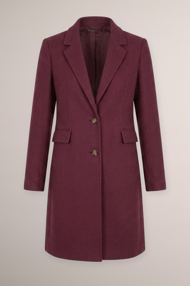 Cappotto classico monopetto lampone