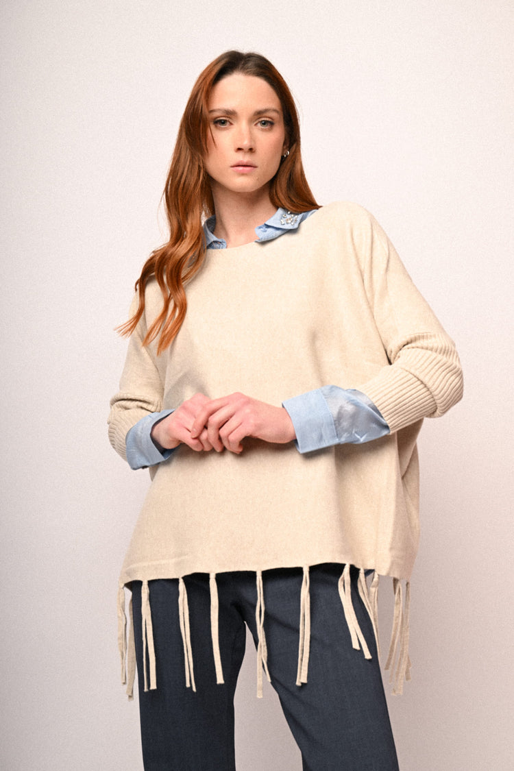 Pull con frange allorlo