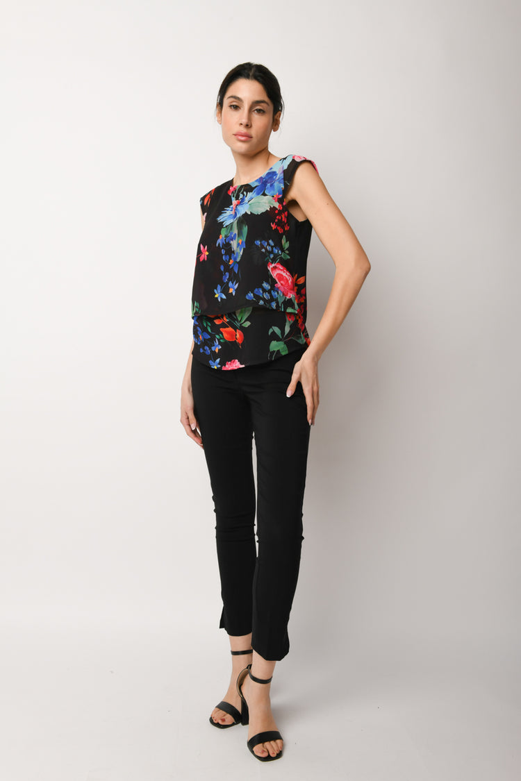 Top a stampa floreale