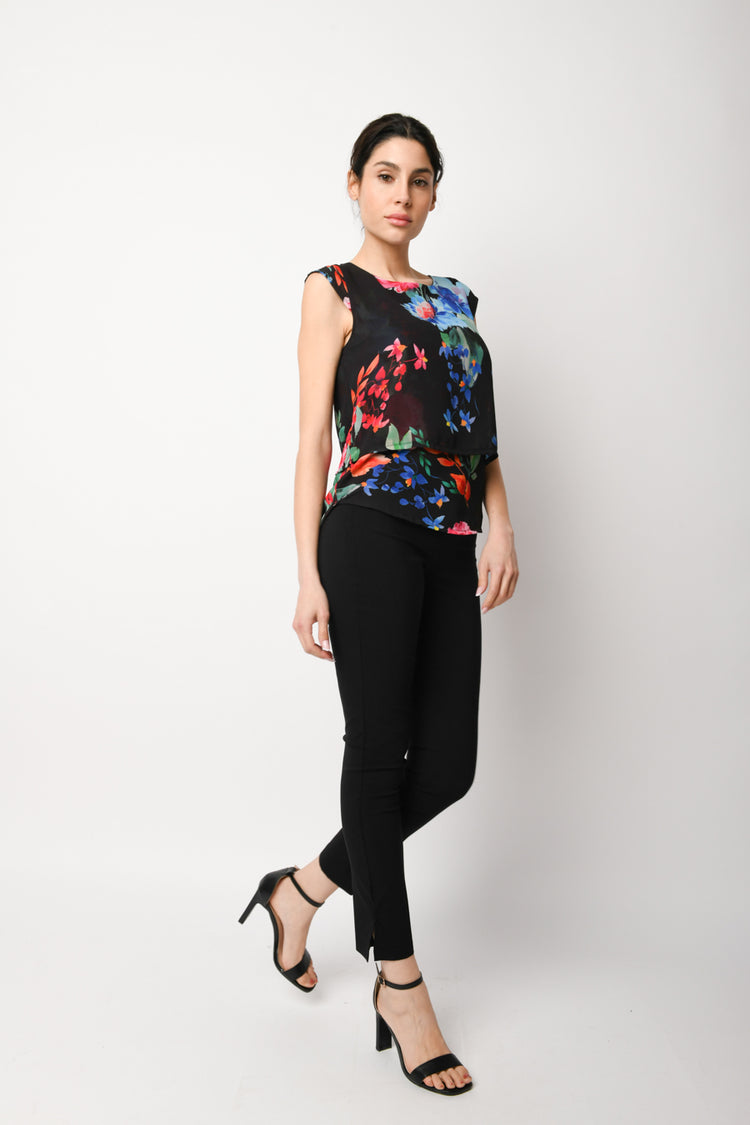 Top a stampa floreale