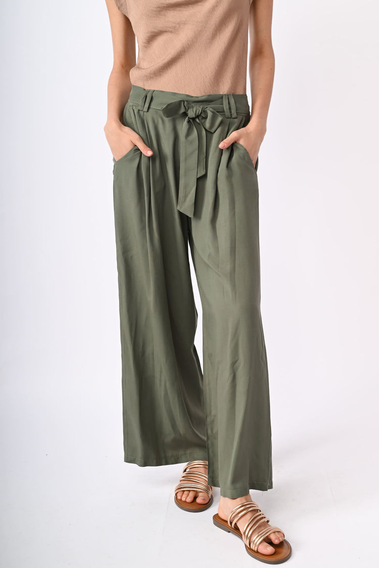 Pantaloni in viscosa con cintura