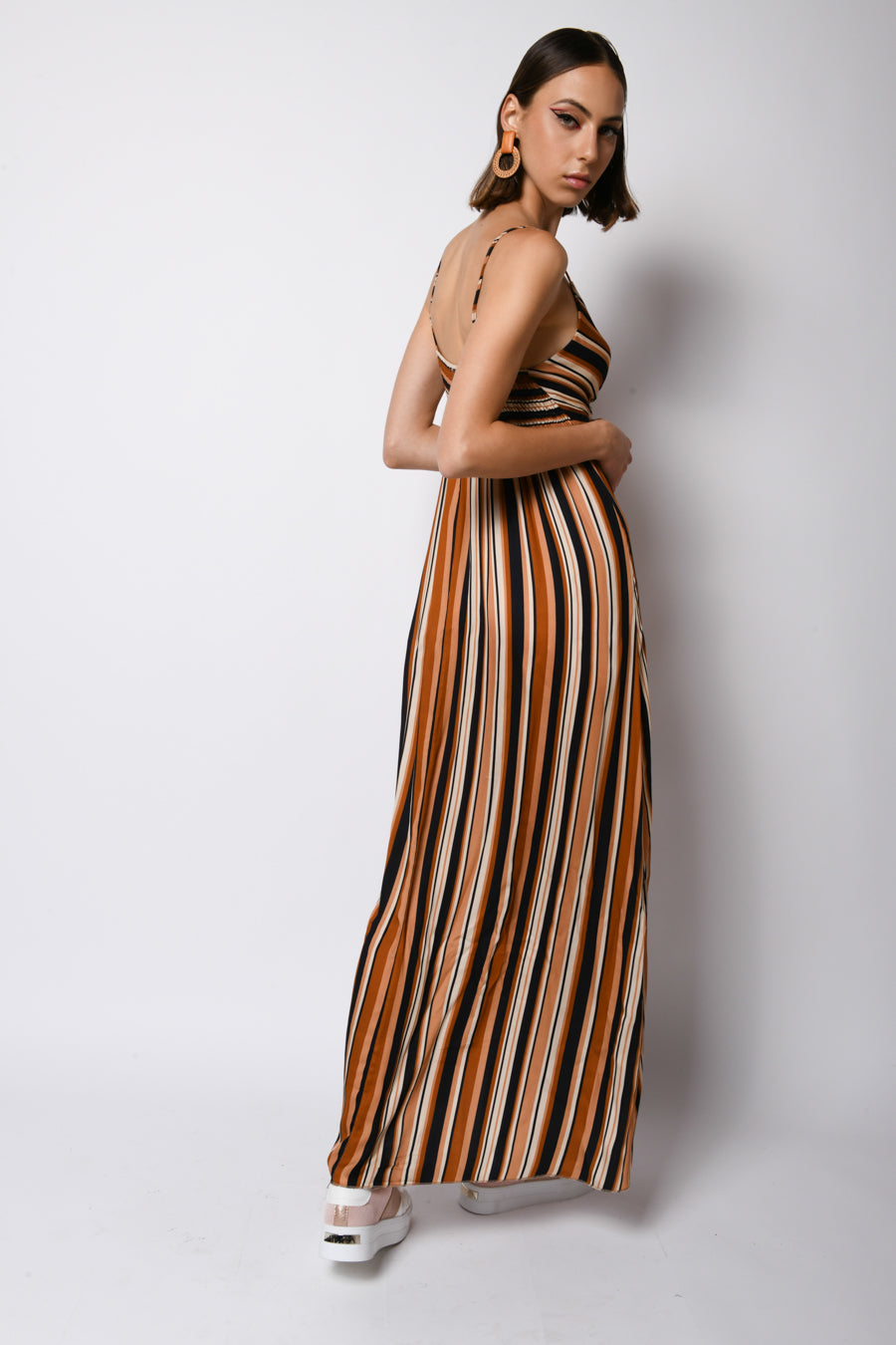 Vestito Lungo Vestito A Strisce Abito Lungo Vestito A Righe H&