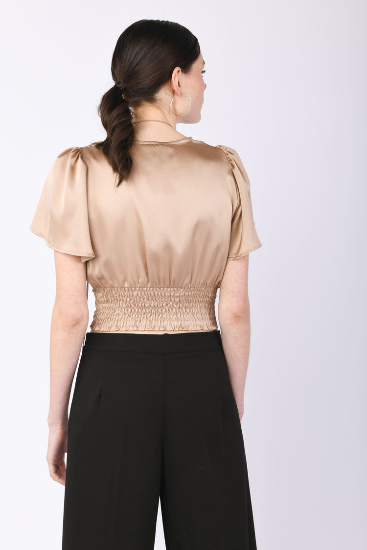 Top cropped manica Kimono