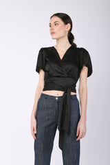 Top cropped manica Kimono