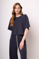 Maglia felpa con strass