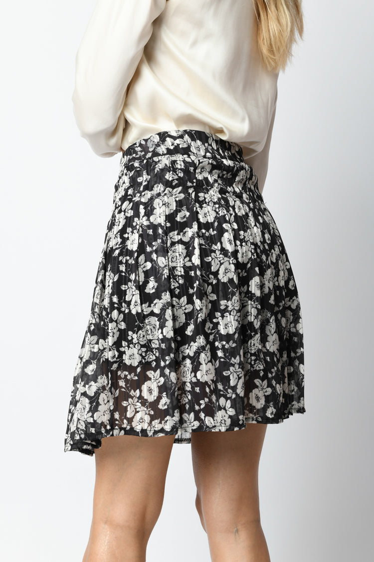 Minigonna a stampa floreale