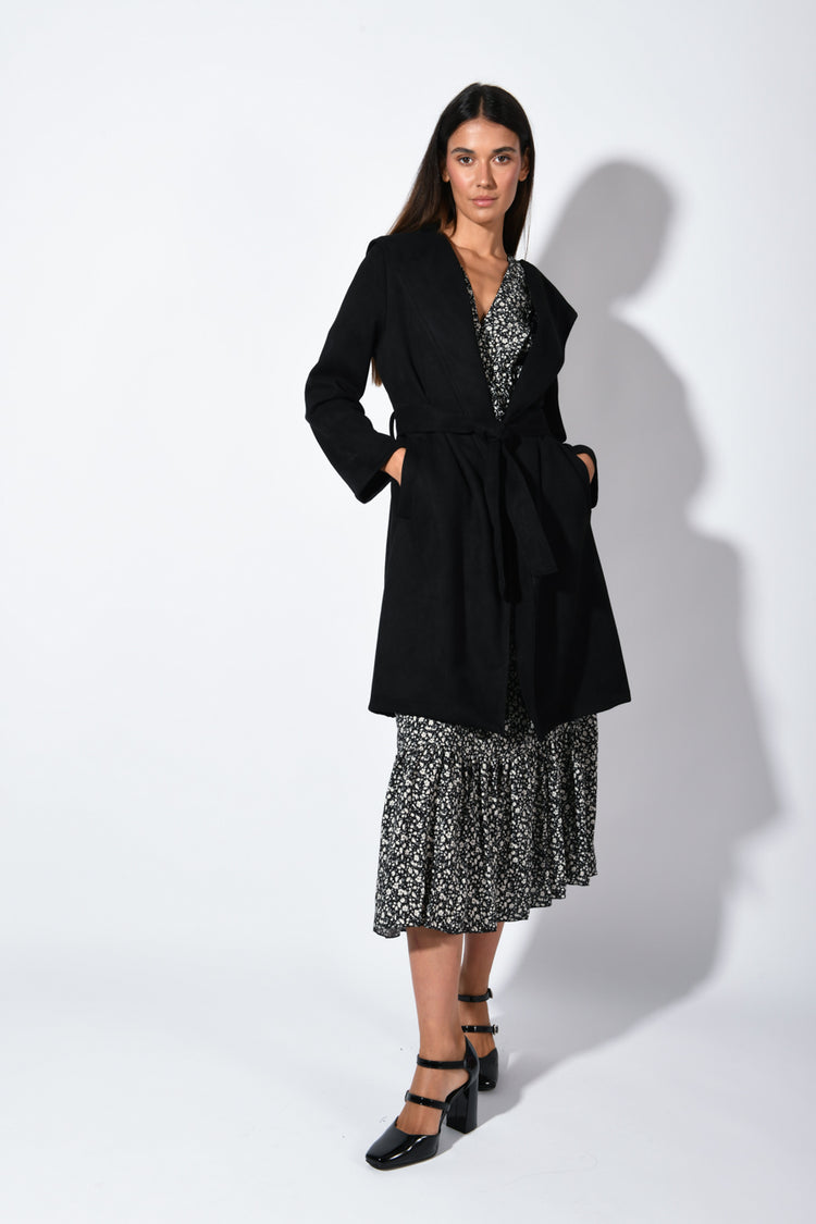 Cappotto con cappuccio effetto dainetto