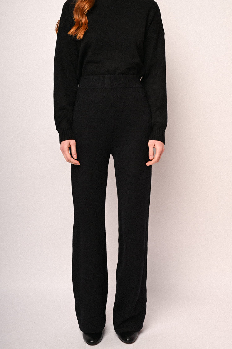 Pantaloni palazzo in maglia