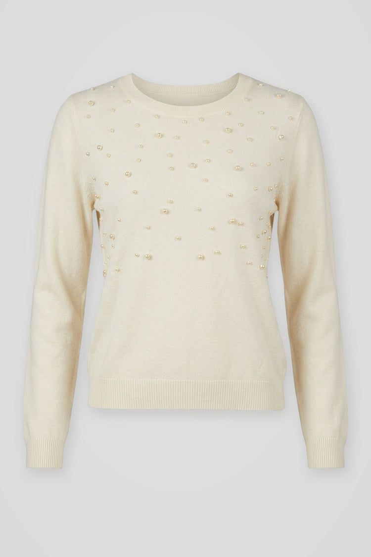 Pull con perle decorative
