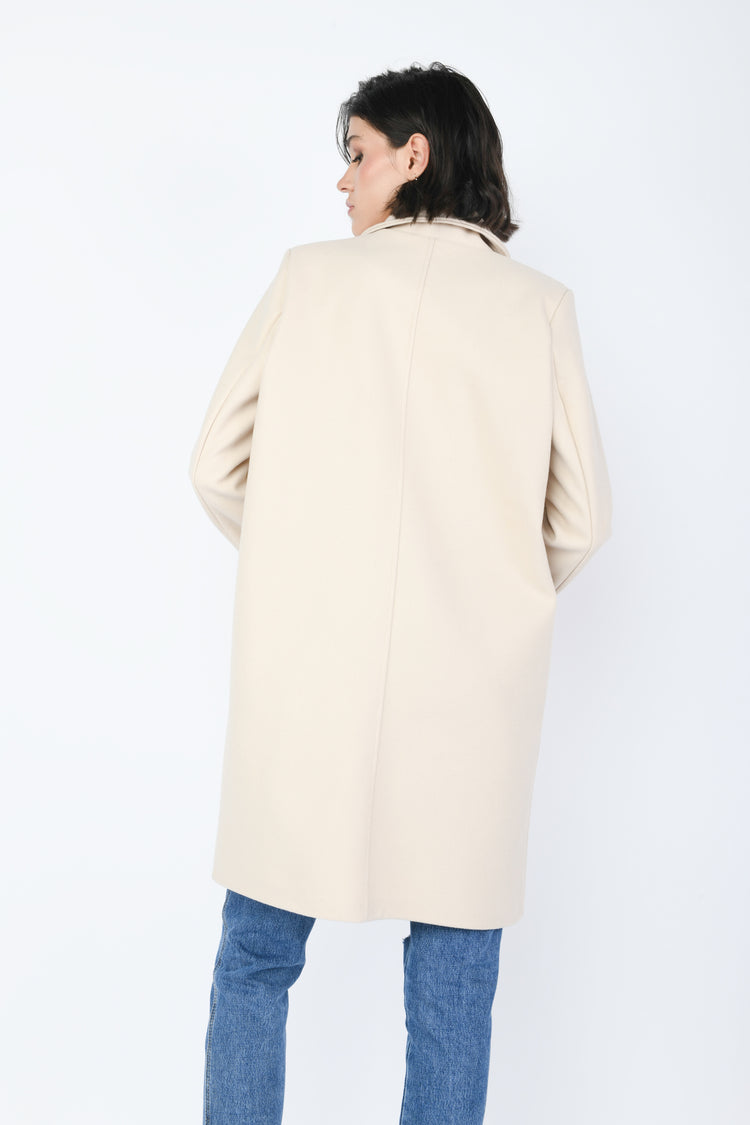 Cappotto cocoon doppiopetto