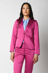 Blazer monopetto in raso