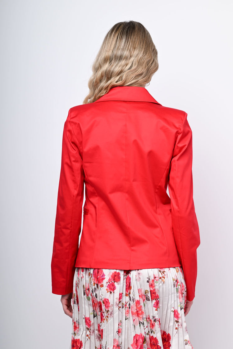 Blazer monopetto in cotone stretch