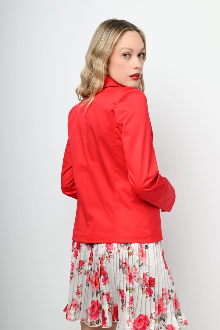 Blazer monopetto in cotone stretch