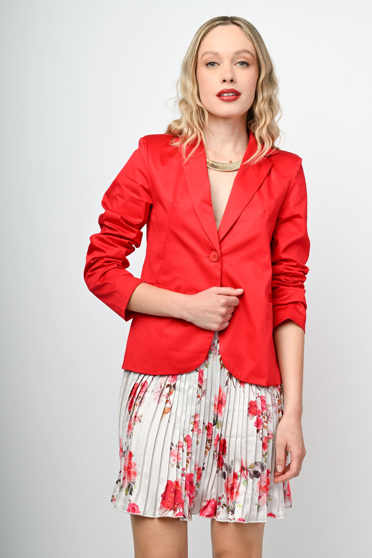 Blazer monopetto in cotone stretch