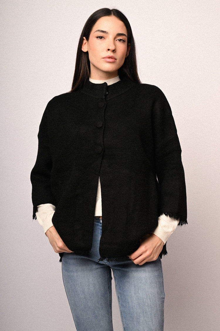 Cappotto corto collo coreano