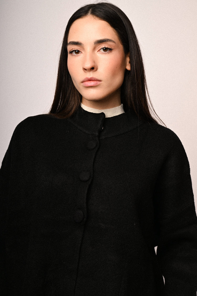 Cappotto corto collo coreano