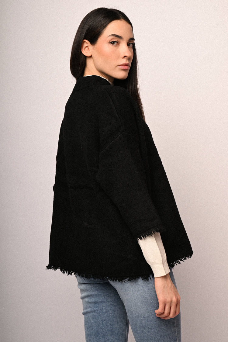 Cappotto corto collo coreano