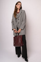Cappotto sartoriale grigio in misto lana