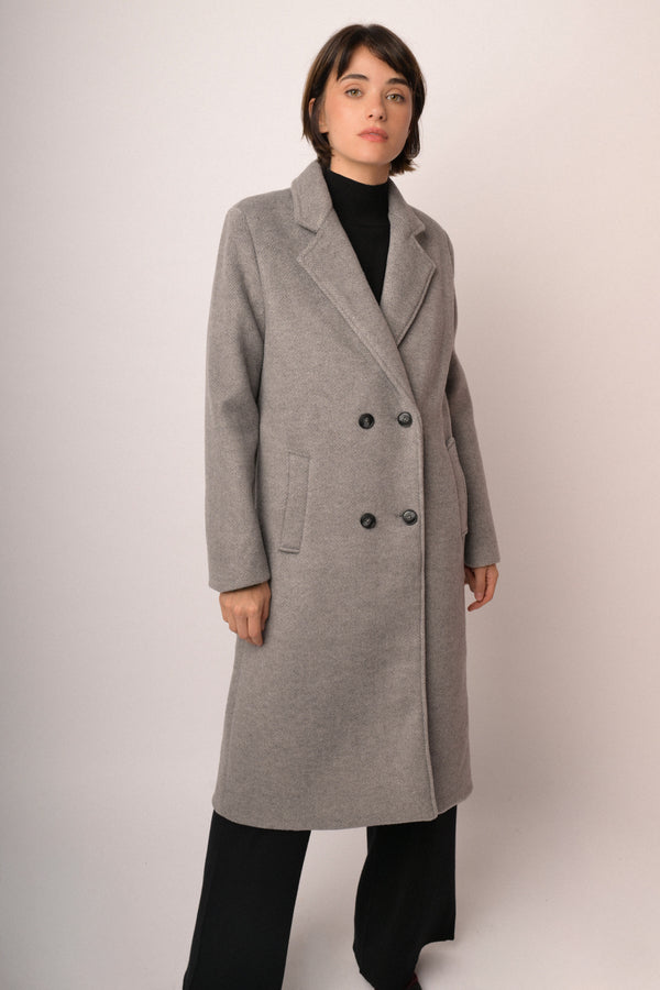 Cappotto lungo con lurex
