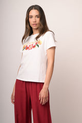 Maglia con ricamo l amour