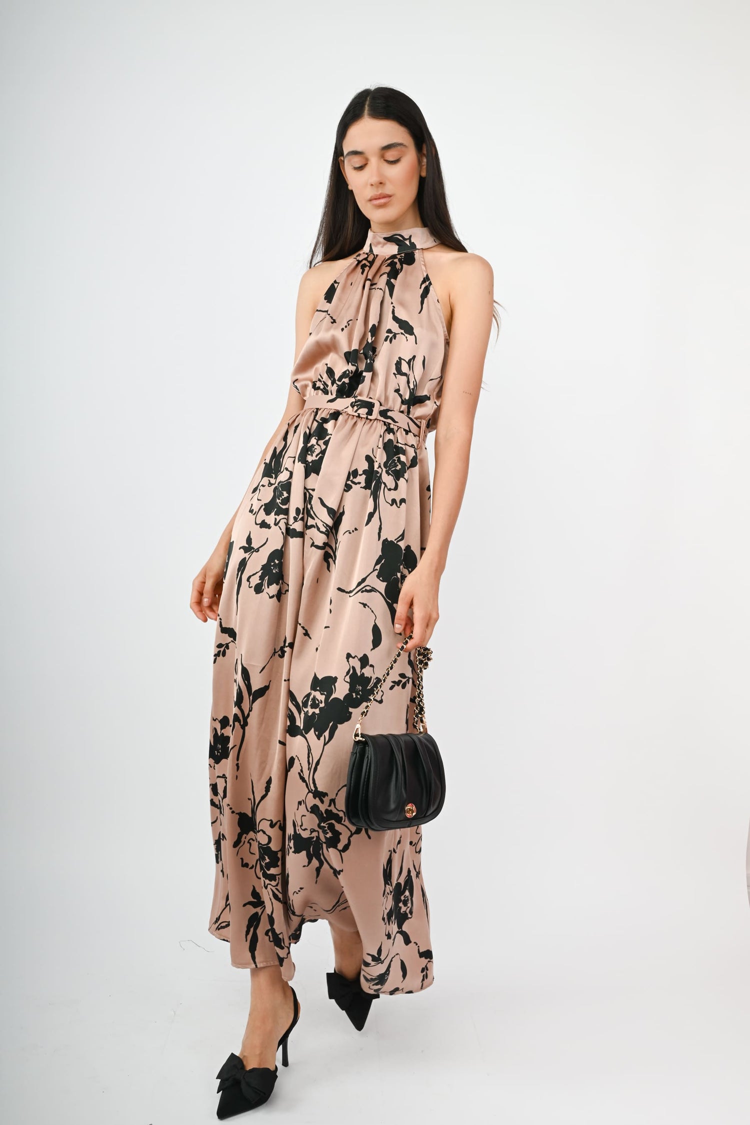 Vestiti Discount Nuna Lie Vestito Lungo Fiori Abito In Georgette