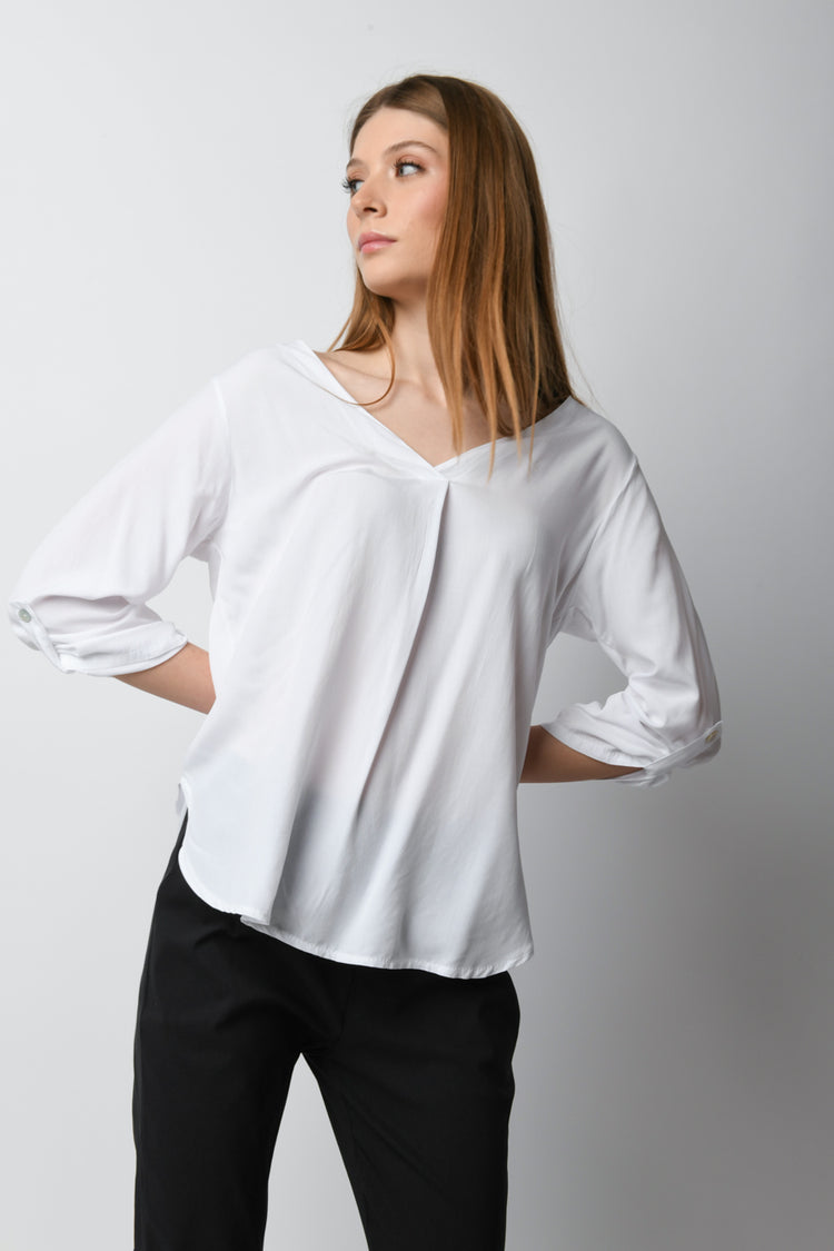 Blusa con scollo a V