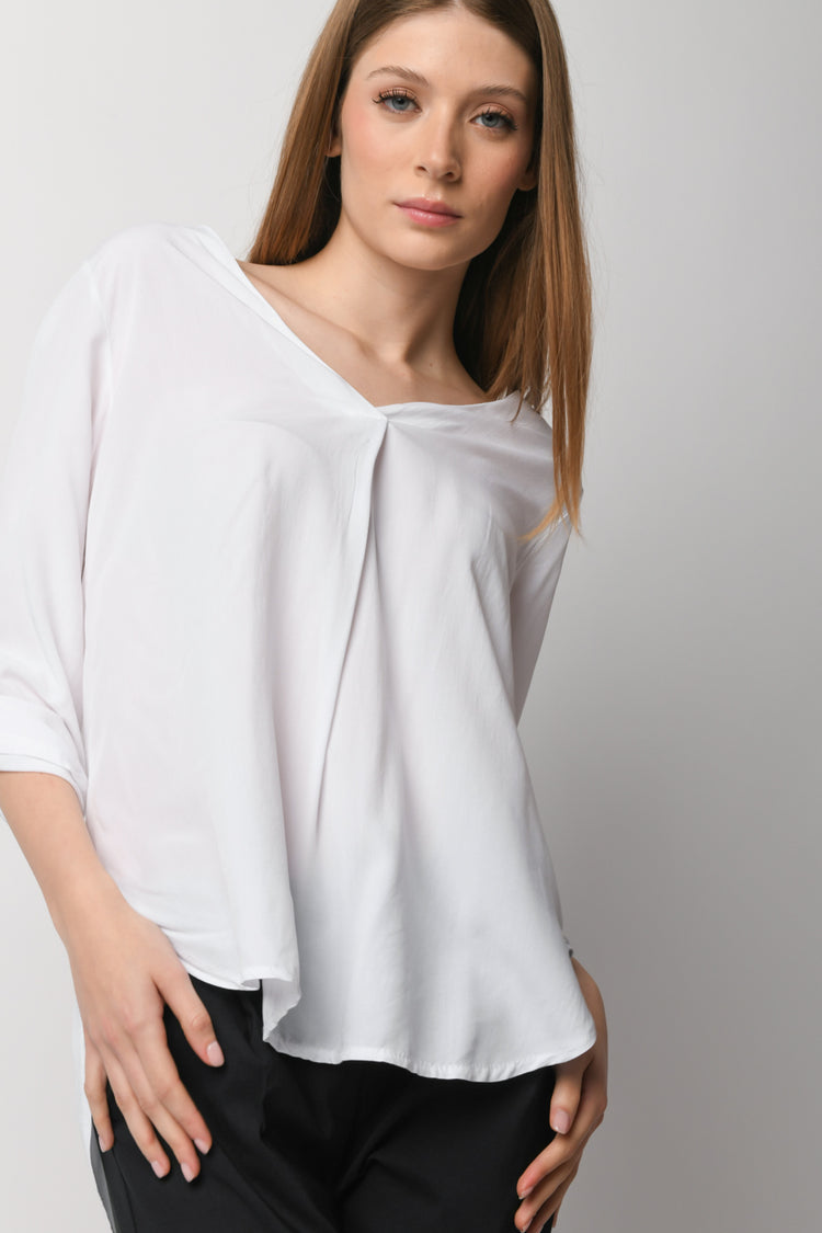 Blusa con scollo a V