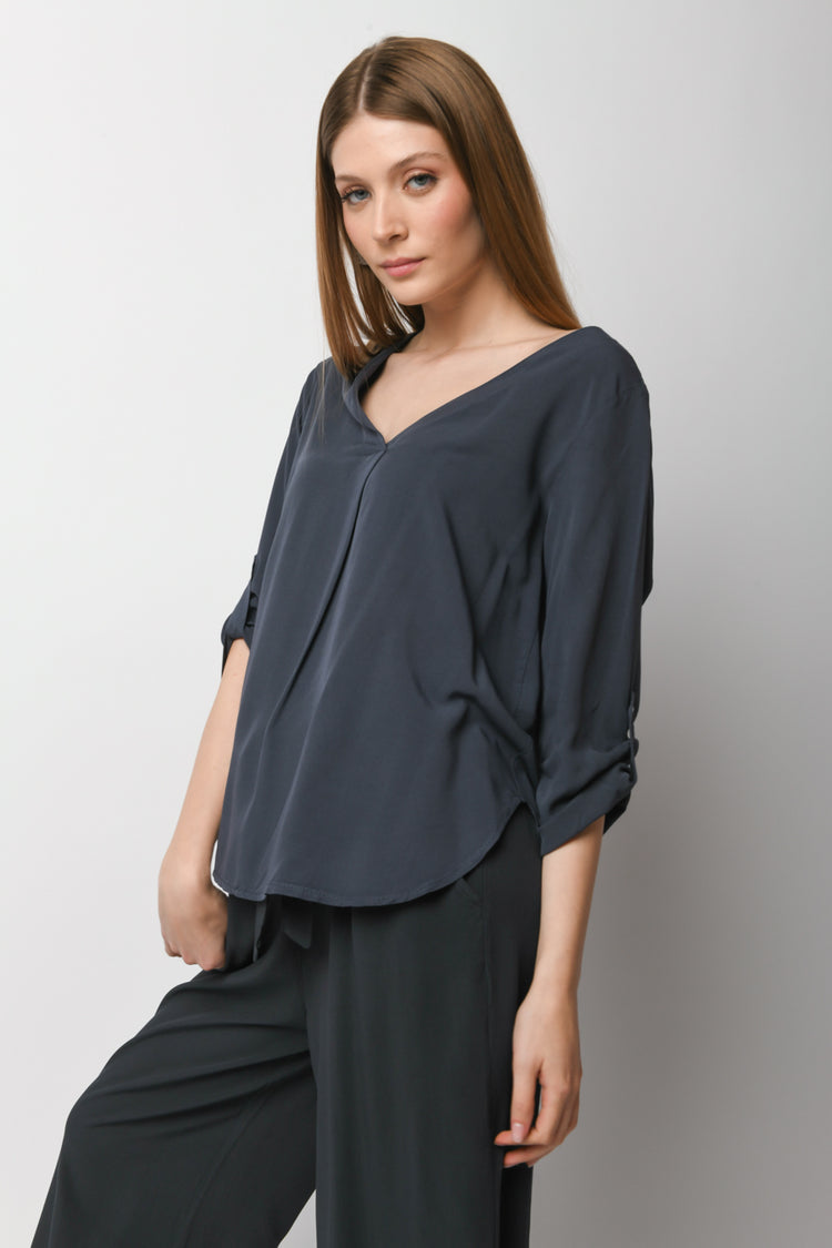 Blusa con scollo a V