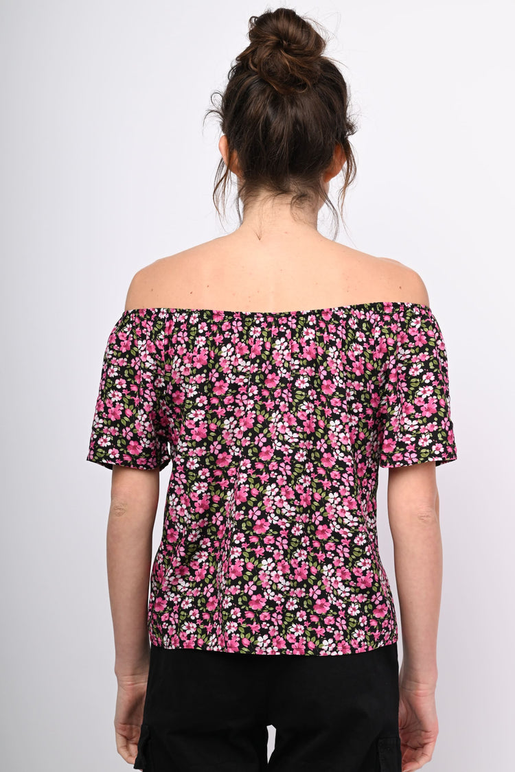 Top a stampa micro floreale