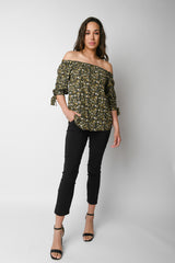 Blusa a stampa micro floreale