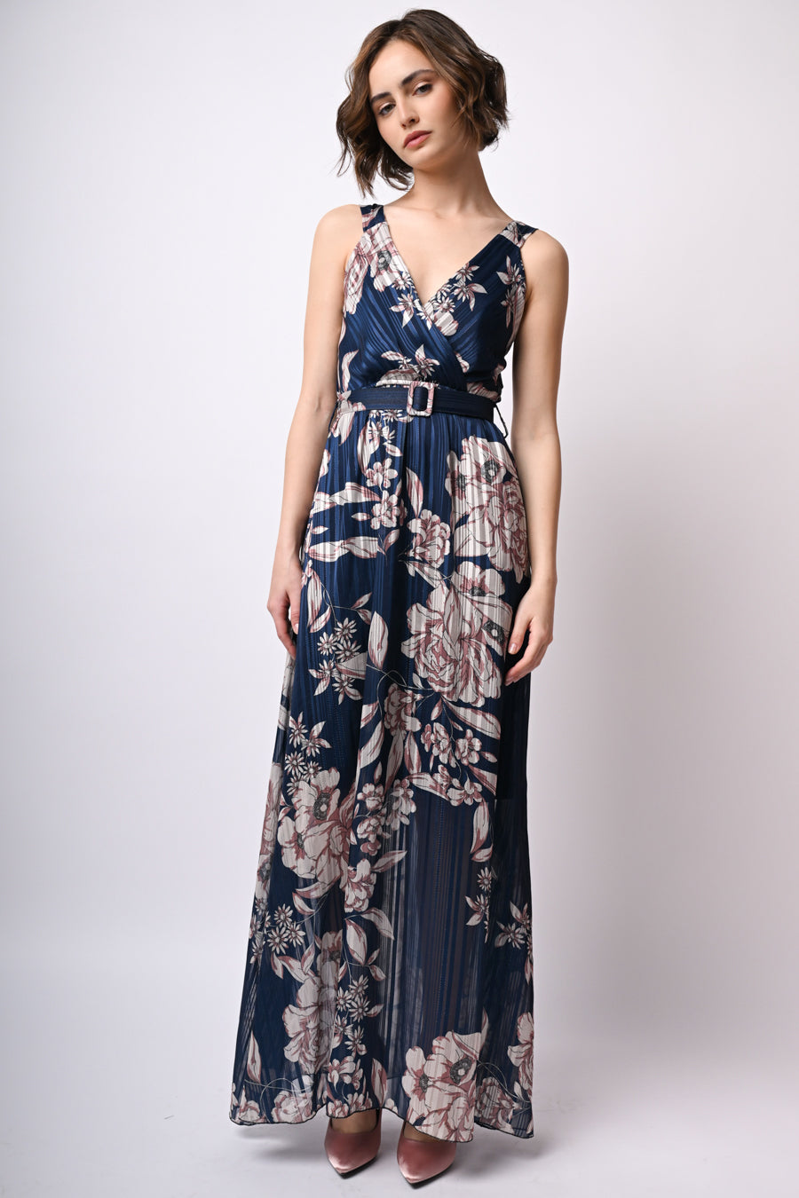 Nunalie Discount Nuna Lie Vestito Lungo Fiori Abito Lungo A Stampa