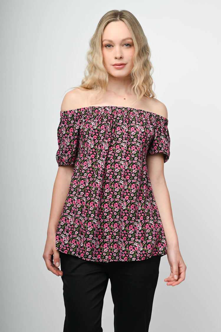 Top a stampa floreale