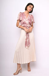 Top in georgette a stampa floreale