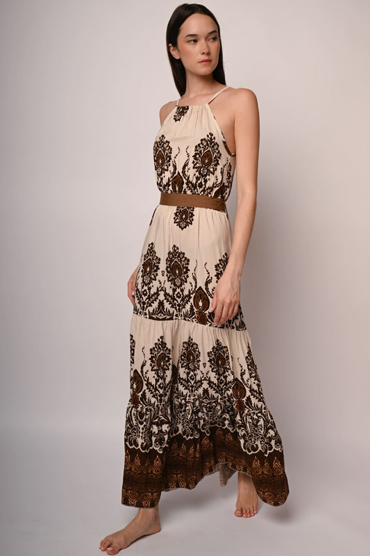 Abito Estivo Donna Senza Maniche - Scollo A V, Bottoni, Elastico In Vita, Cotone E Poliestere - Foto 7