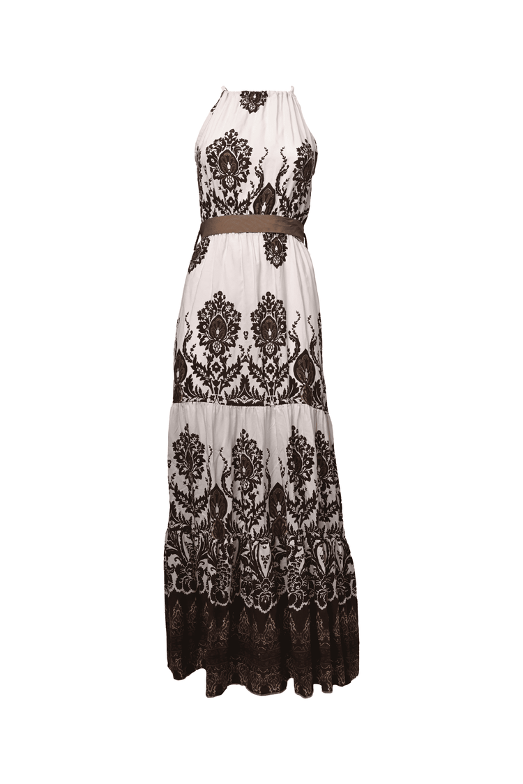 Abito lungo a stampa etnica