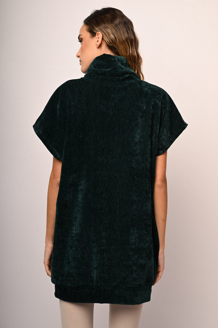 Mini abito-pull in velluto