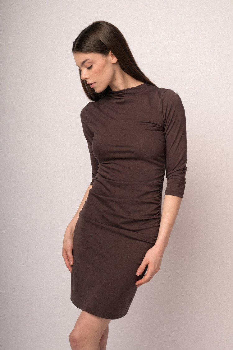 Mini abito a tubino con arricciatura