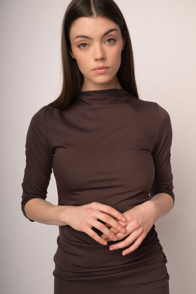 Mini abito a tubino con arricciatura