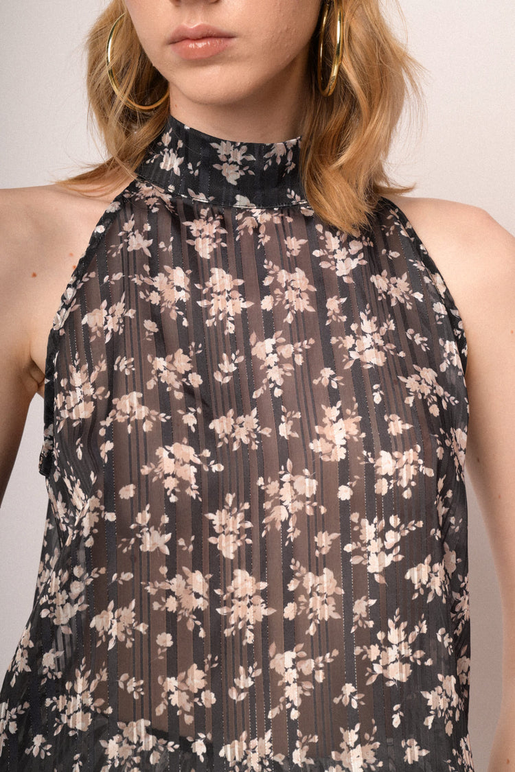 Top scollo america fantasia fiori