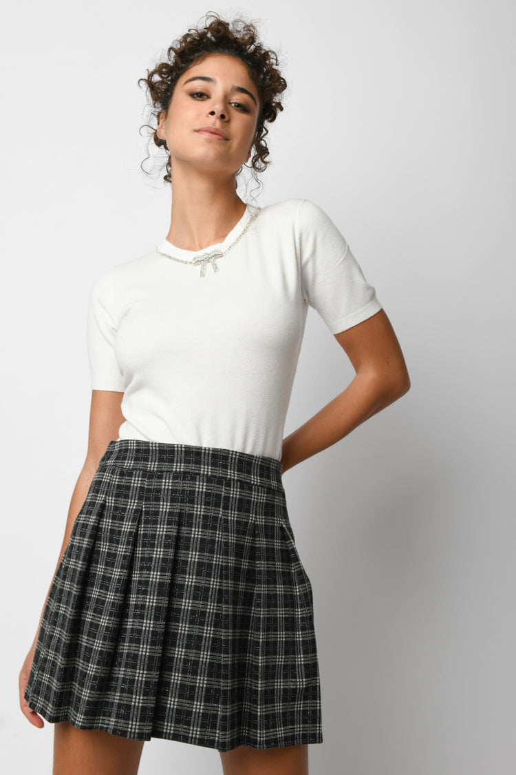 Minigonna a motivo check