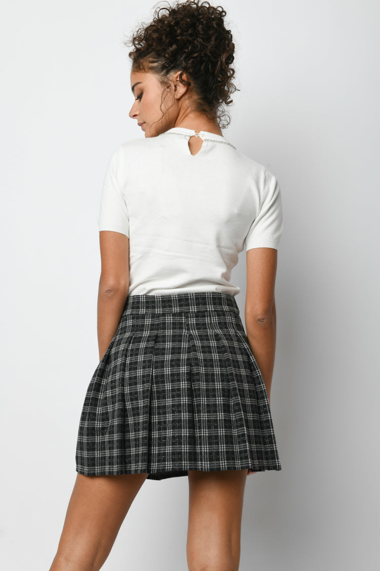 Minigonna a motivo check