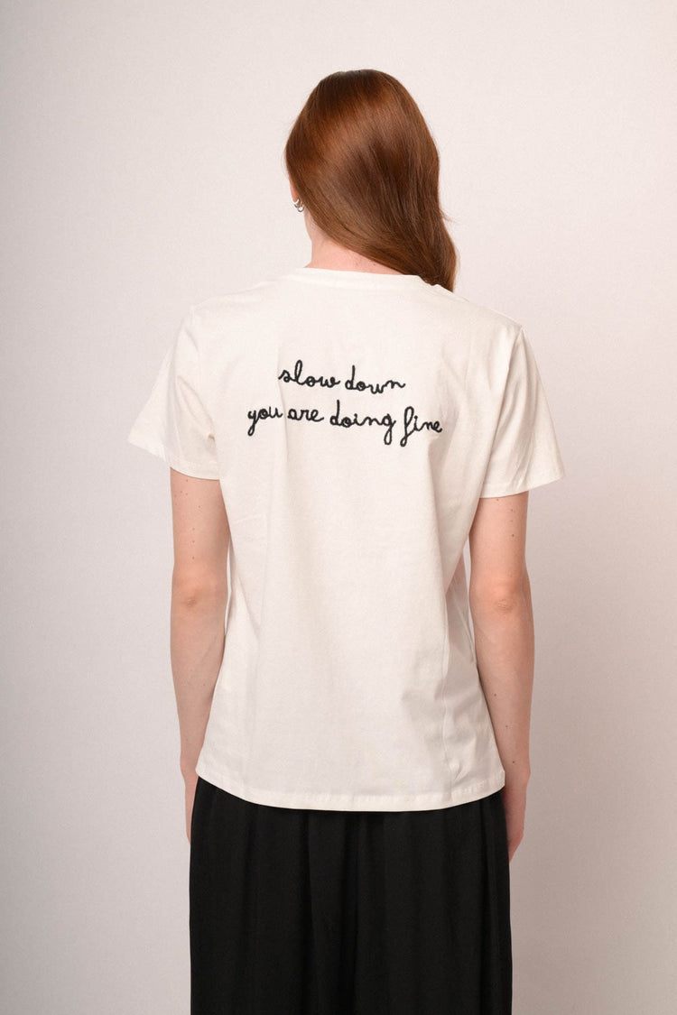Maglia down ricamo