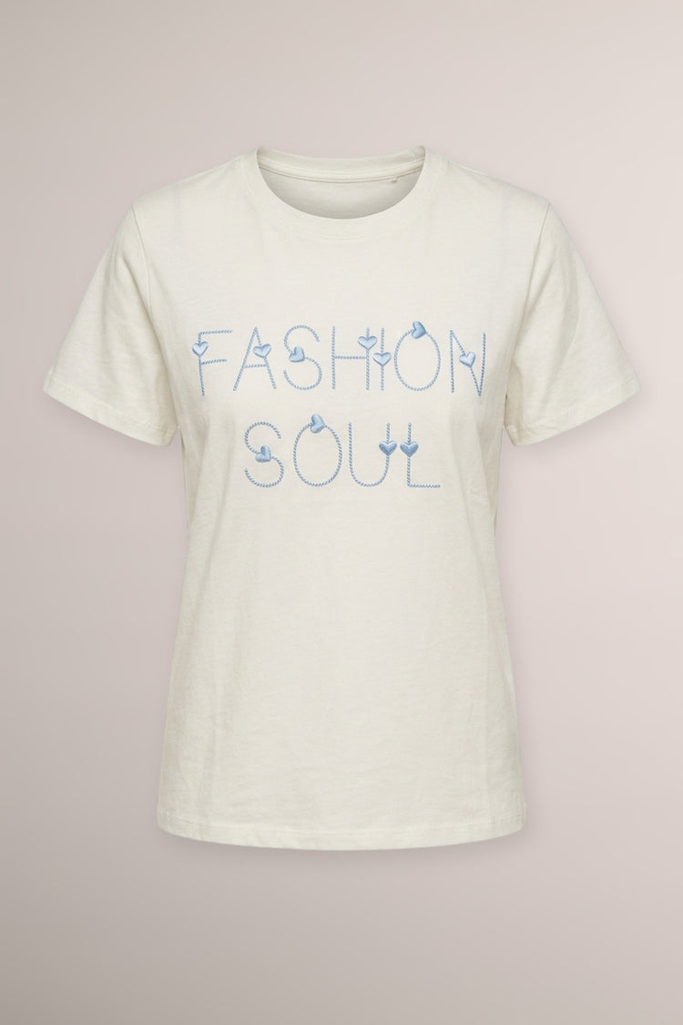 T-shirt Fashion Soul in cotone bianco